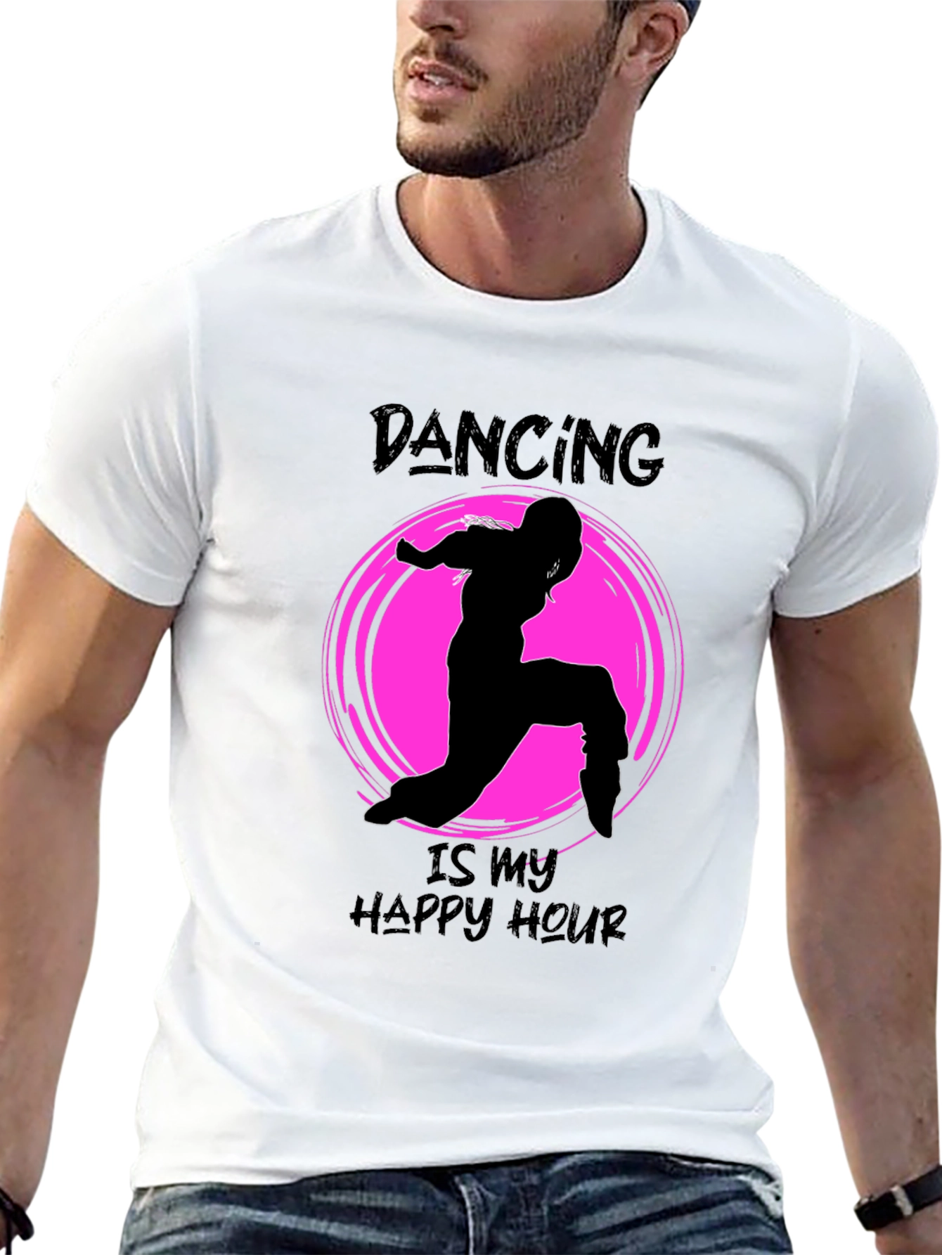 Dancing is my Happy Hour Black T-Shirt