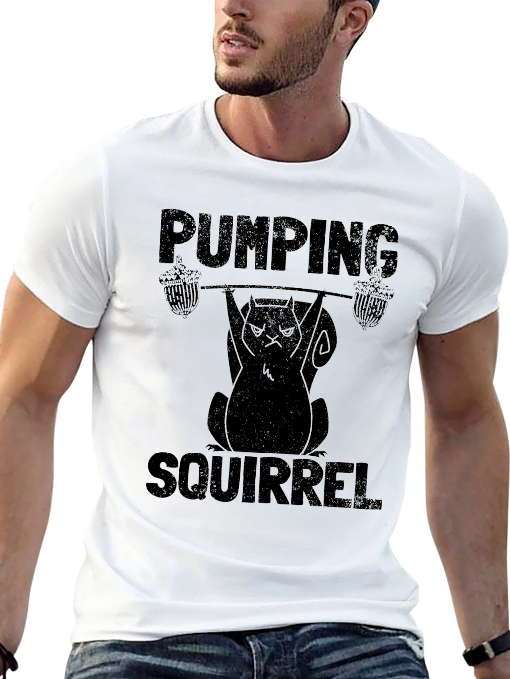 Pumping Squirrel Workout T-Shirt