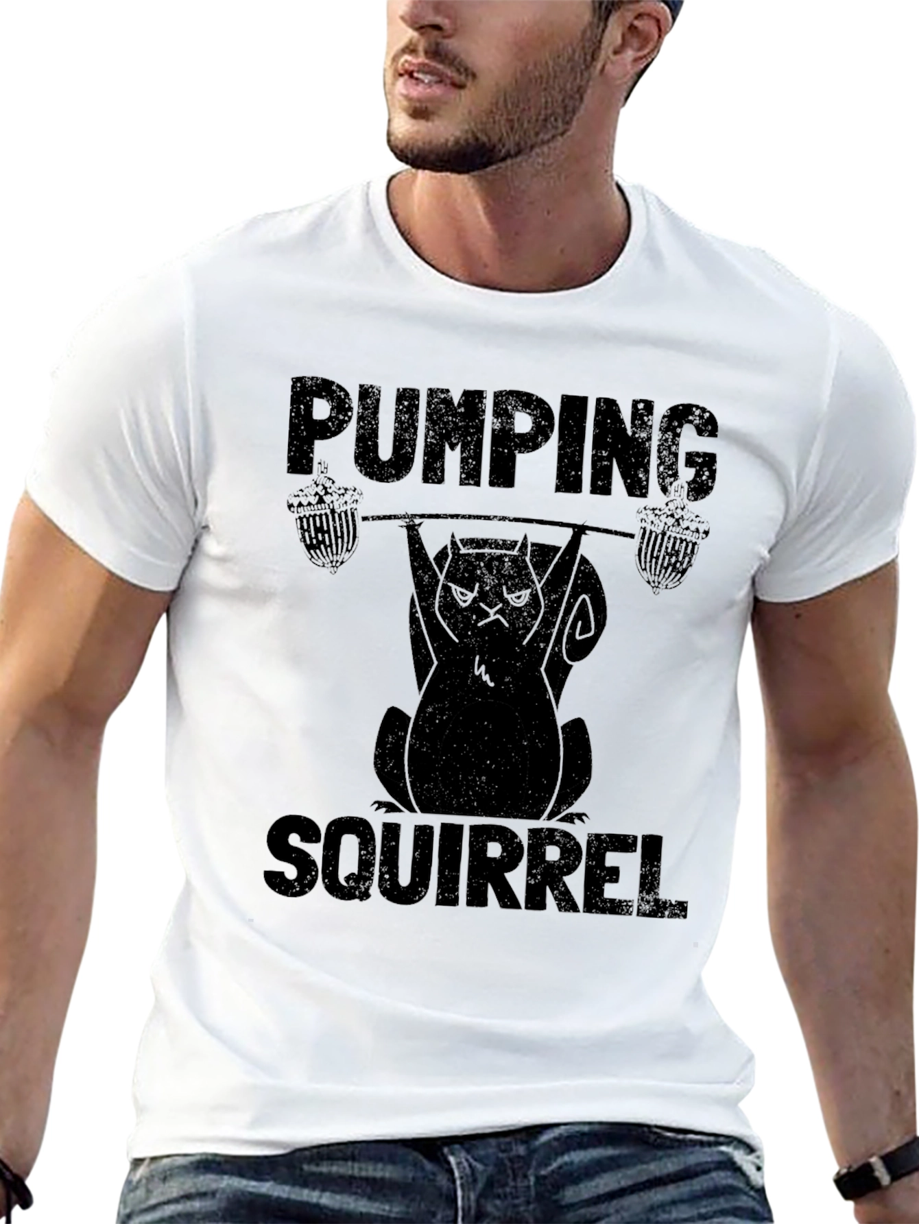 Pumping Squirrel Workout T-Shirt