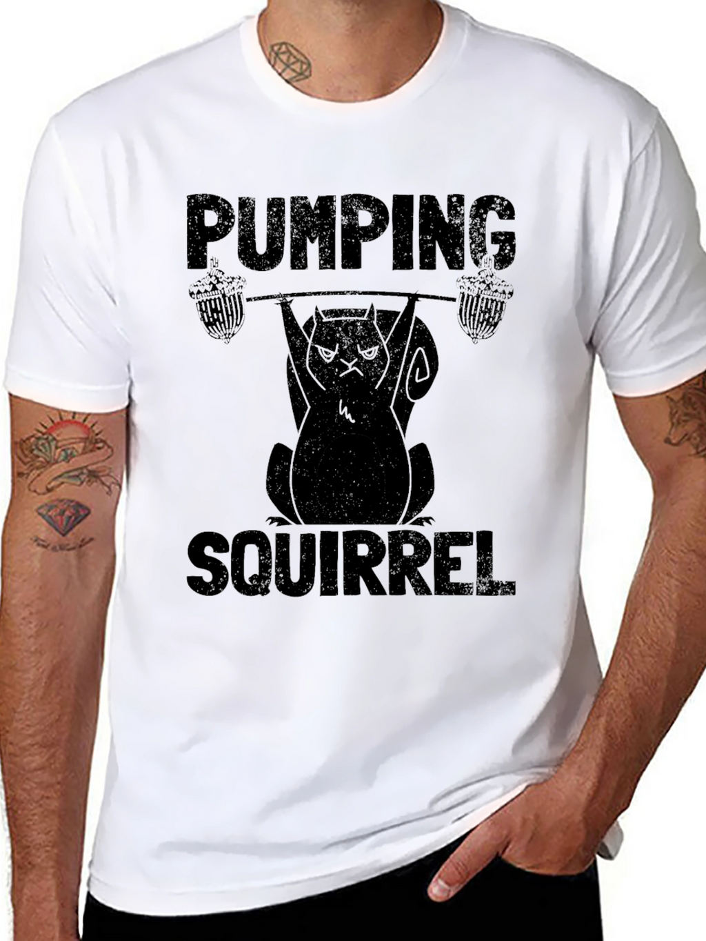 Pumping Squirrel Workout T-Shirt