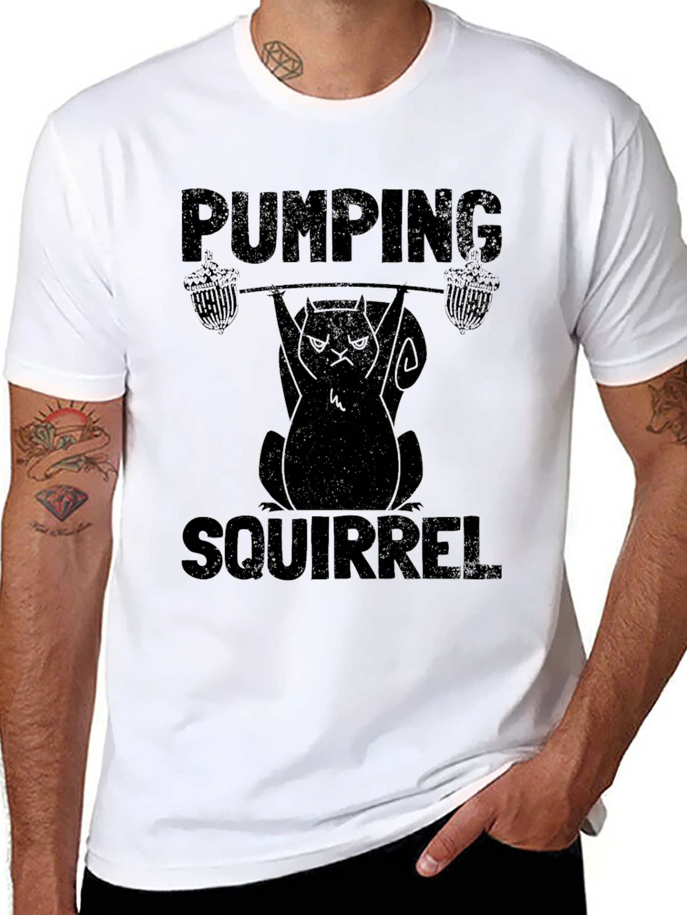 Pumping Squirrel Workout T-Shirt