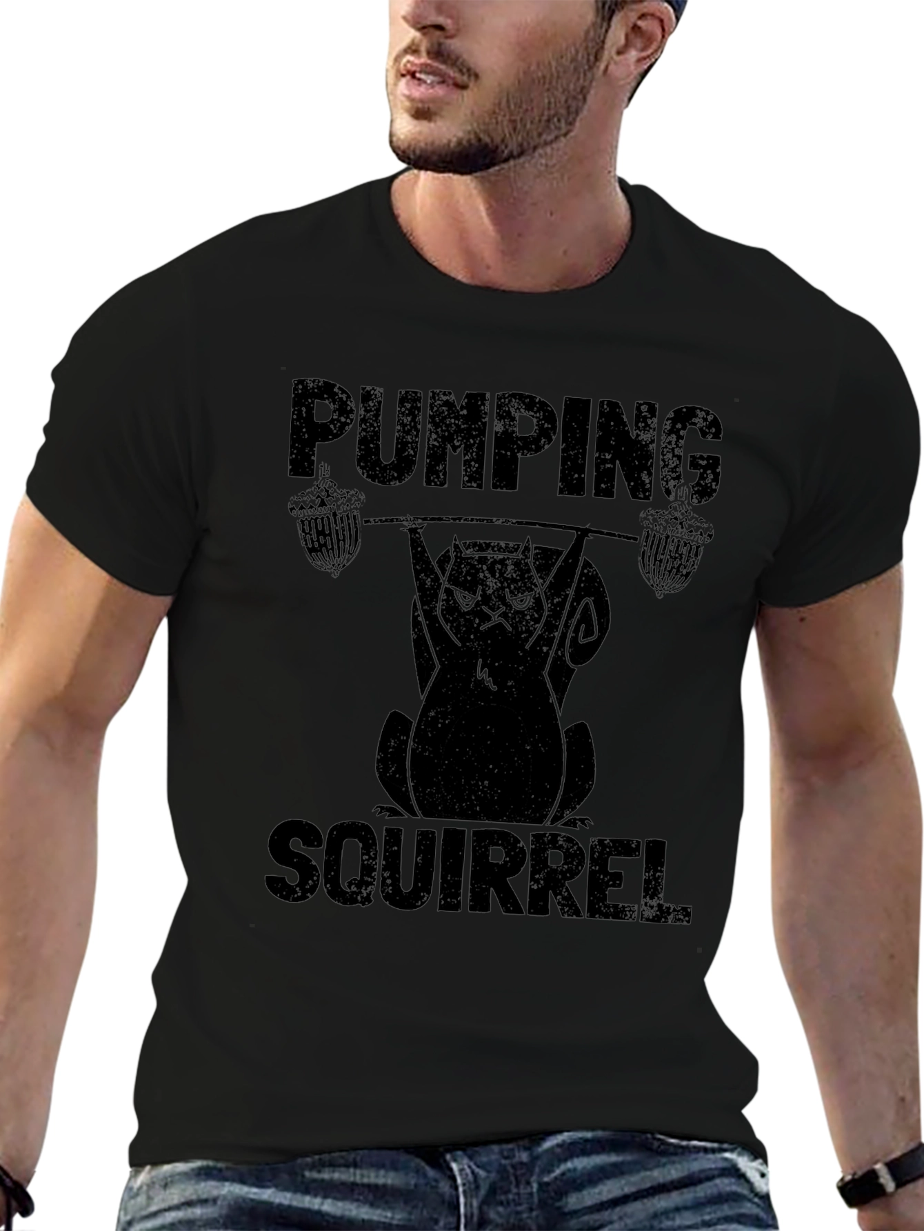 Pumping Squirrel Workout T-Shirt