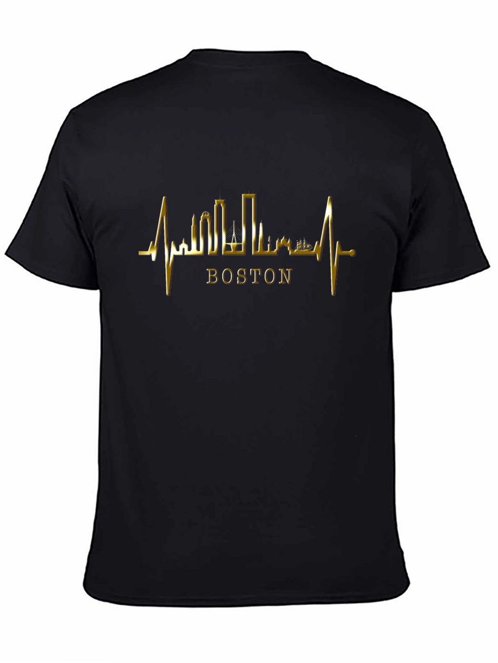 Boston Skyline Heartbeat Graphic T-Shirt