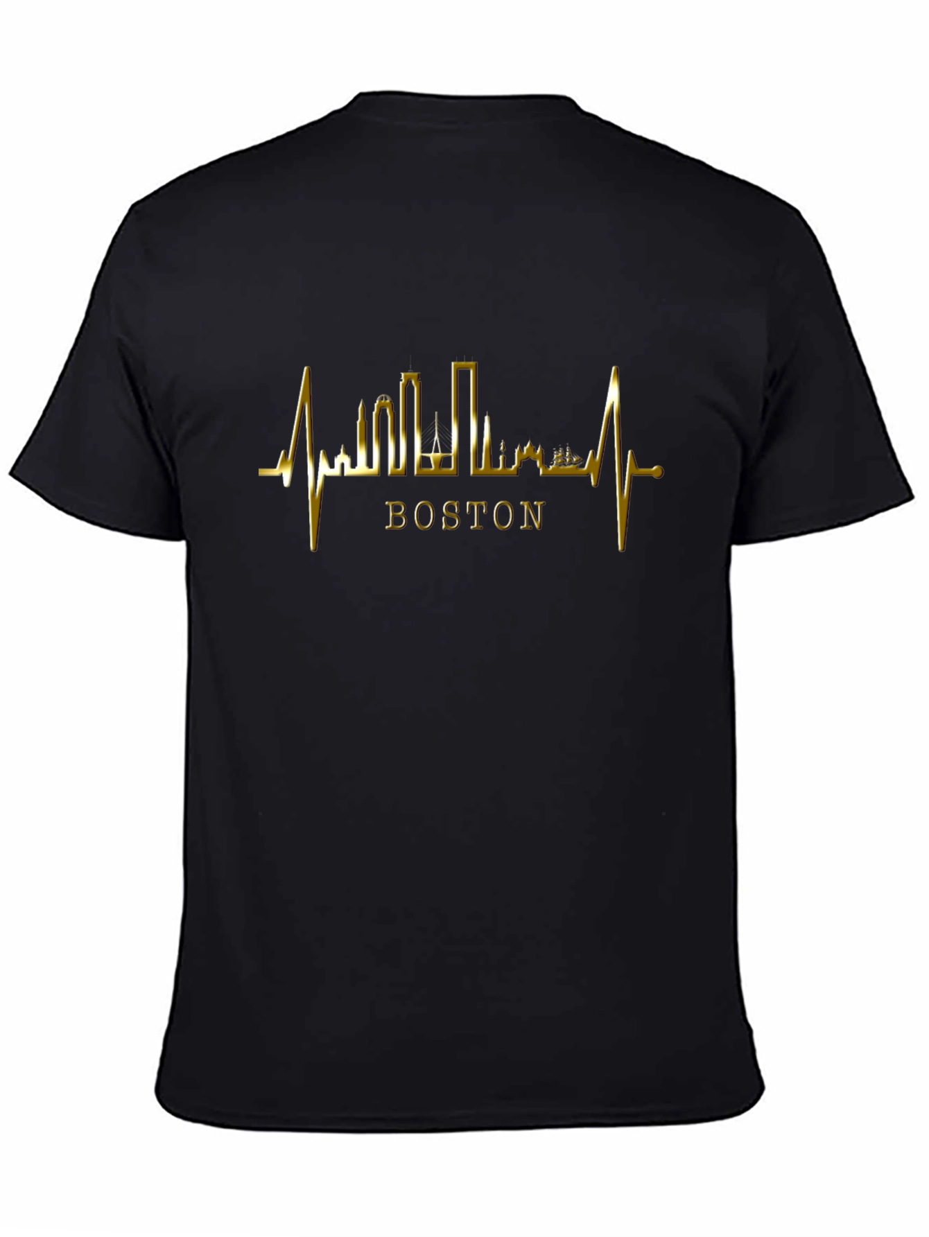 Boston Skyline Heartbeat Graphic T-Shirt