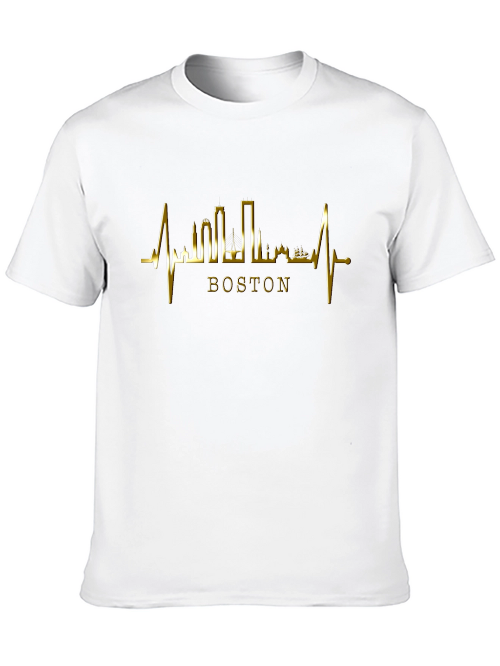 Boston Skyline Heartbeat Graphic T-Shirt
