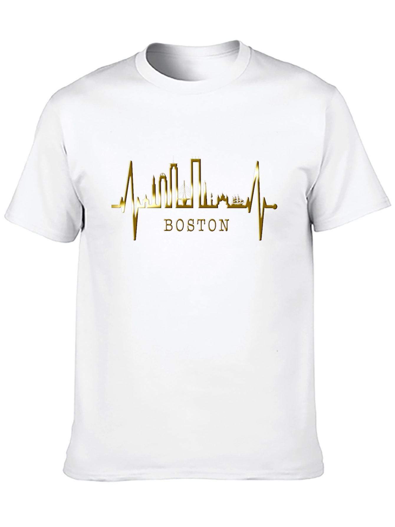 Boston Skyline Heartbeat Graphic T-Shirt