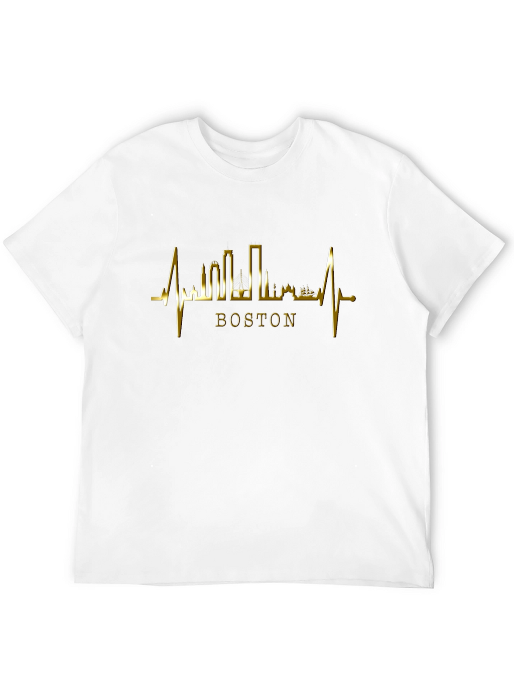 Boston Skyline Heartbeat Graphic T-Shirt