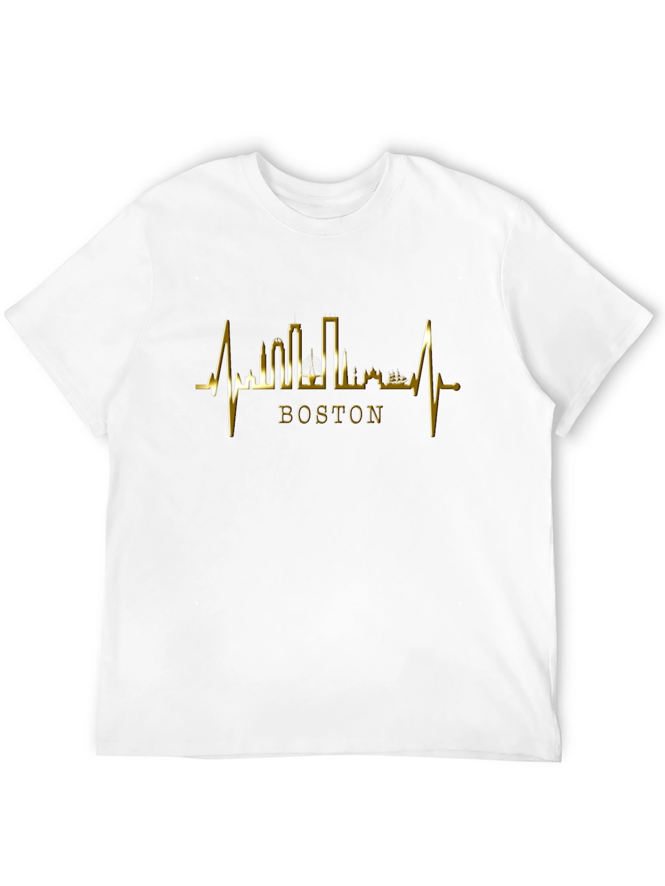 Boston Skyline Heartbeat Graphic T-Shirt