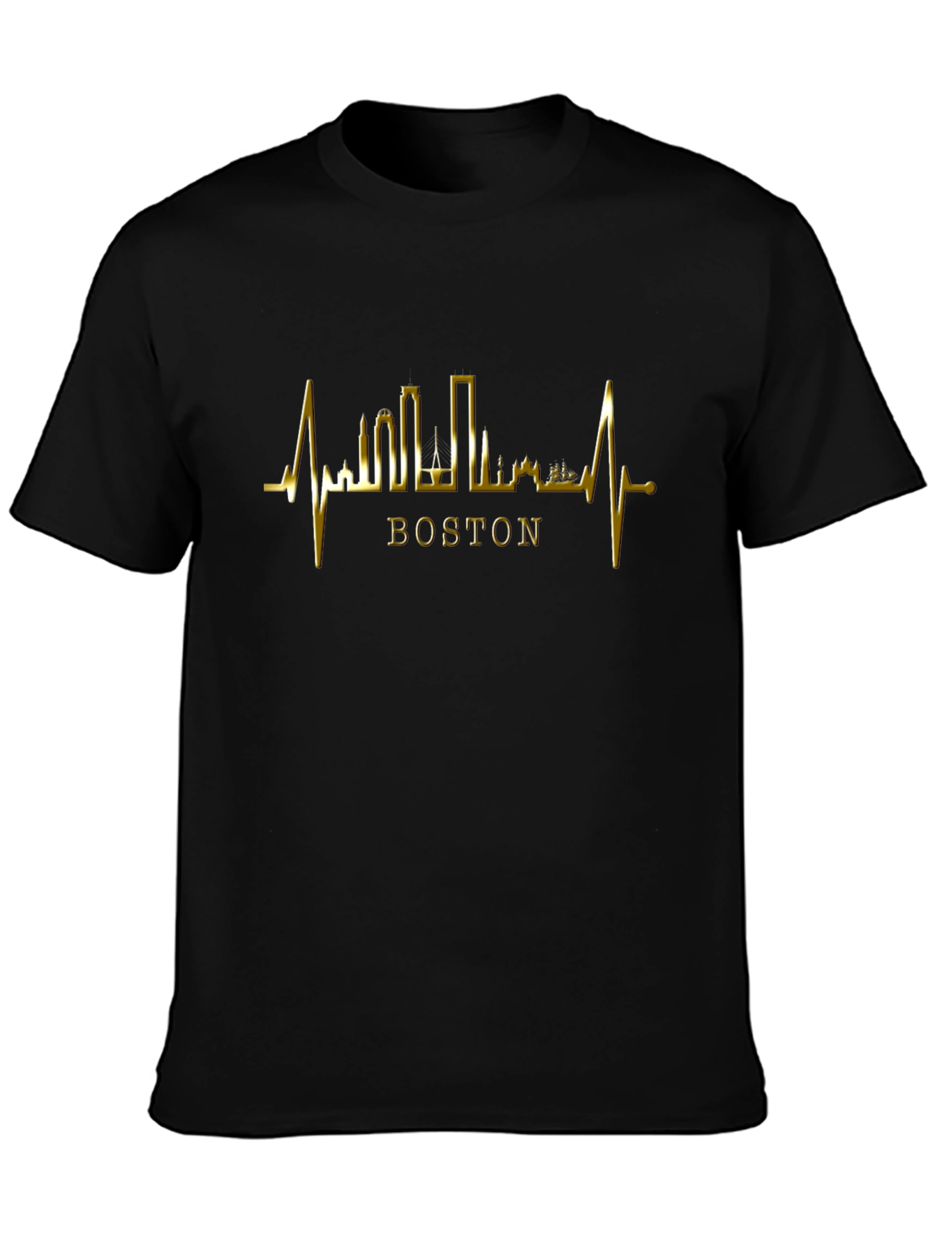 Boston Skyline Heartbeat Graphic T-Shirt