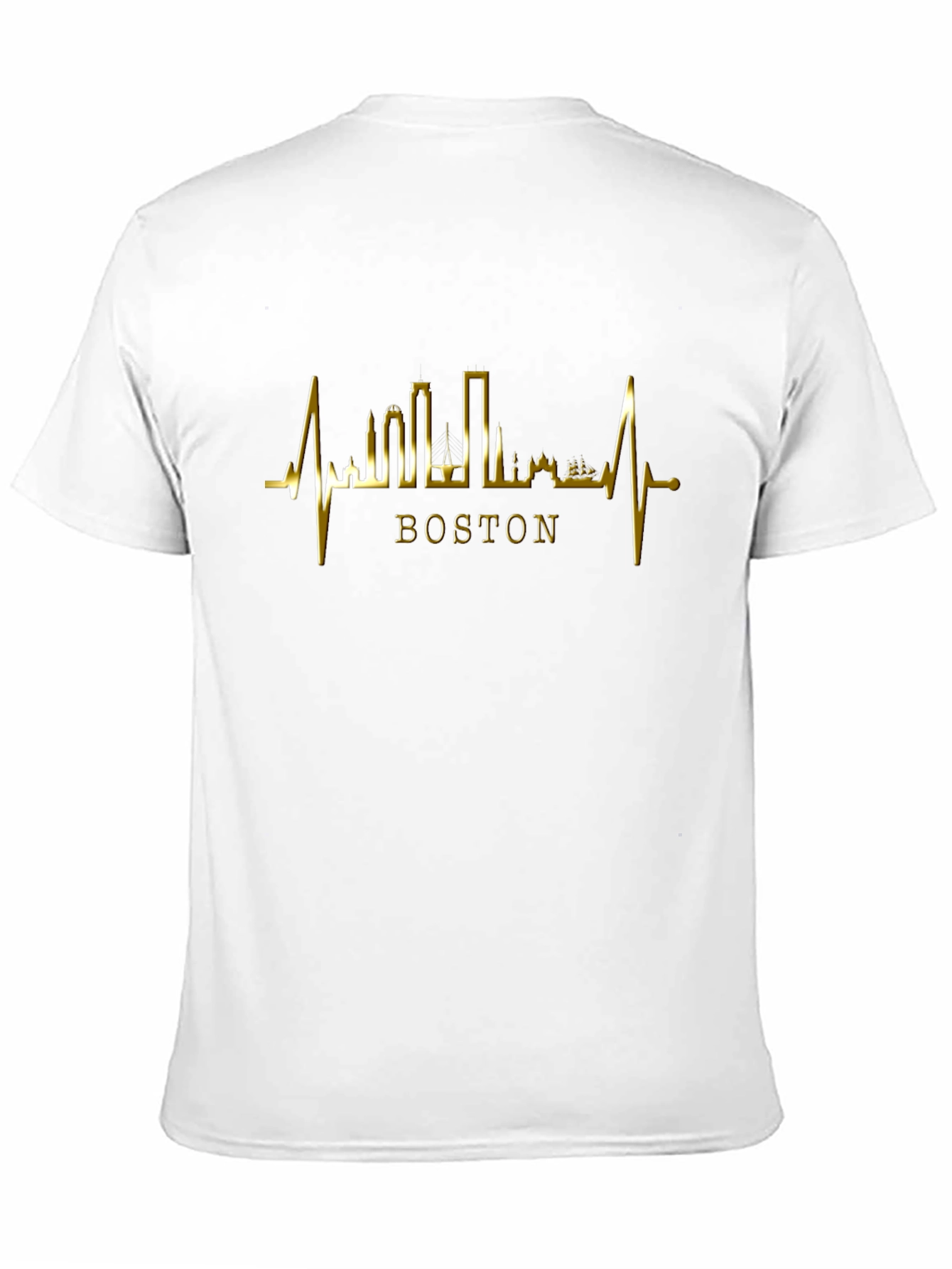 Boston Skyline Heartbeat Graphic T-Shirt