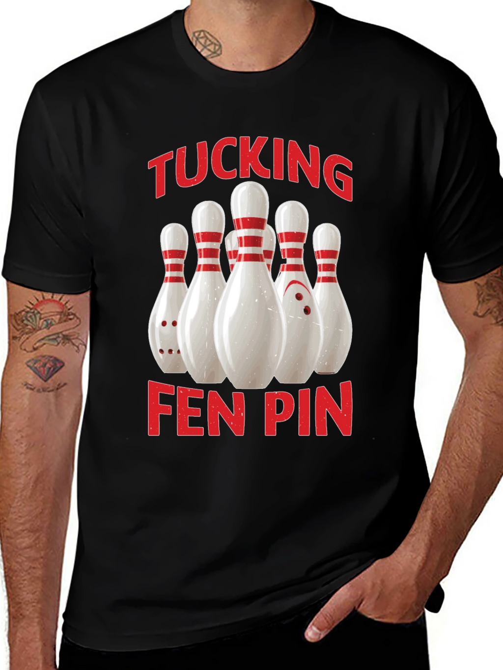 Funny Bowling T-Shirt - Tucking Fen Pin