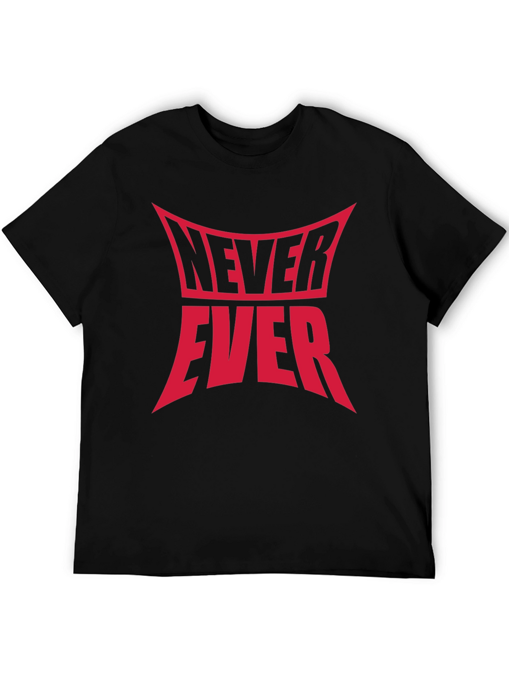 Never Ever Graphic Tee - Black Cotton T-Shirt