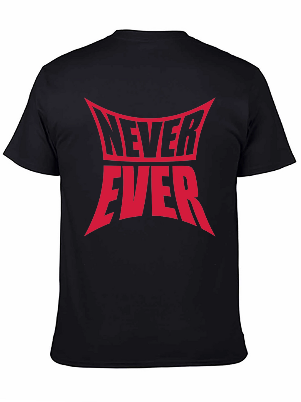 Never Ever Graphic Tee - Black Cotton T-Shirt