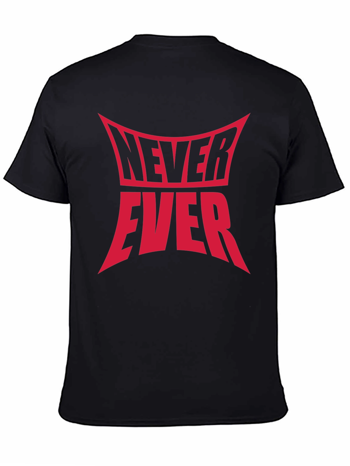 Never Ever Graphic Tee - Black Cotton T-Shirt