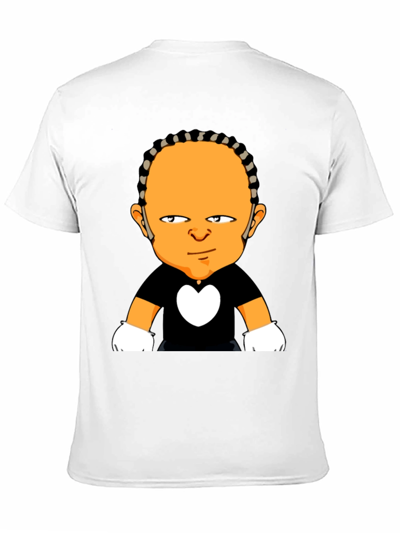 Cartoon Character Graphic Black T-Shirt