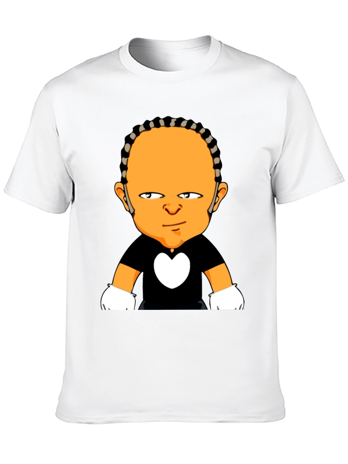 Cartoon Character Graphic Black T-Shirt