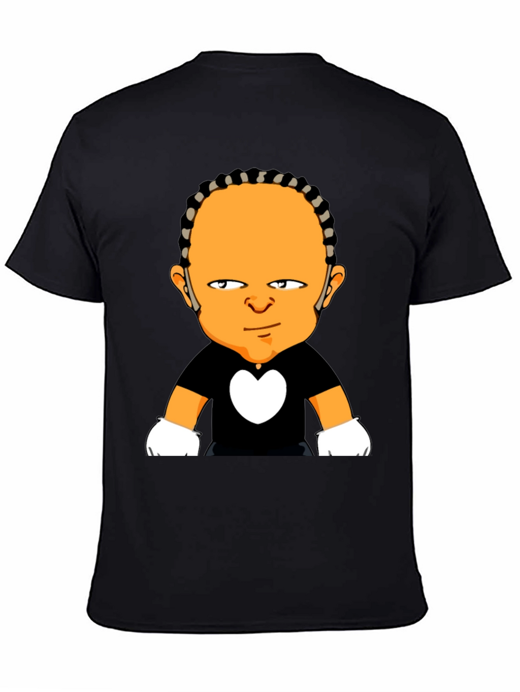 Cartoon Character Graphic Black T-Shirt
