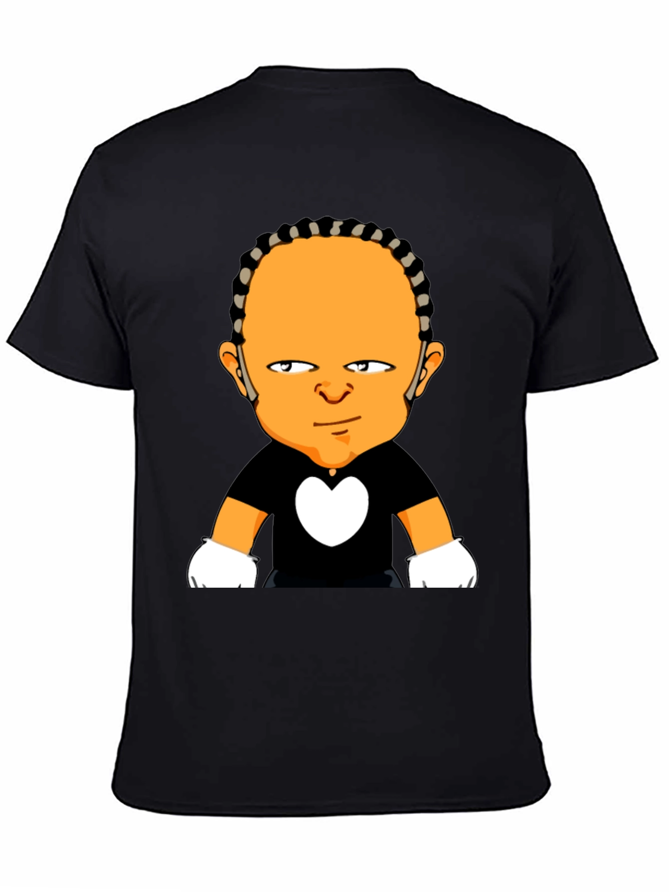 Cartoon Character Graphic Black T-Shirt