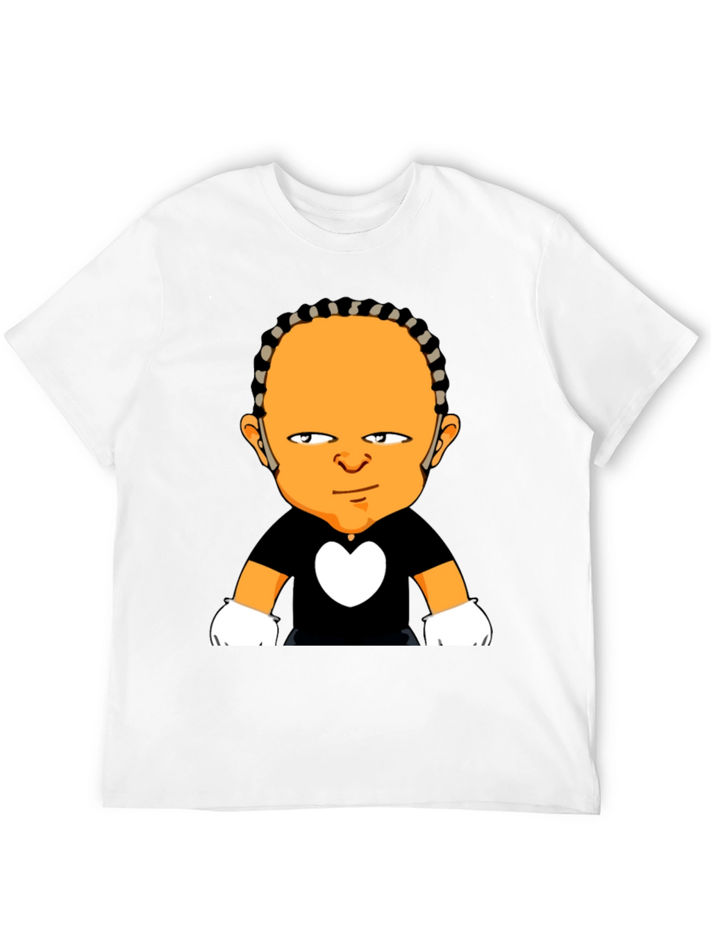 Cartoon Character Graphic Black T-Shirt