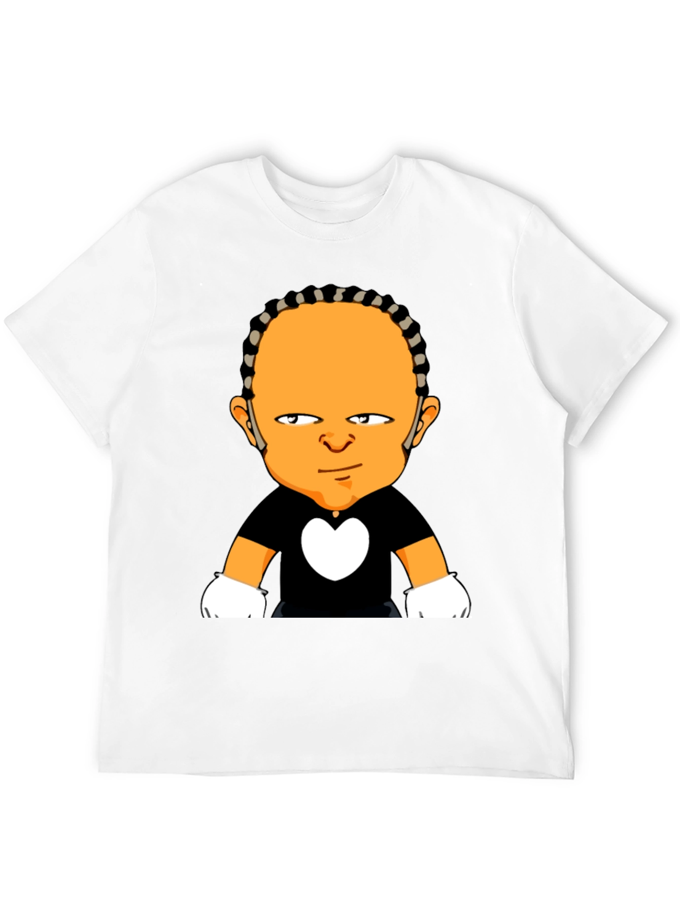 Cartoon Character Graphic Black T-Shirt