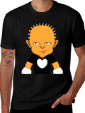 Cartoon Character Graphic Black T-Shirt