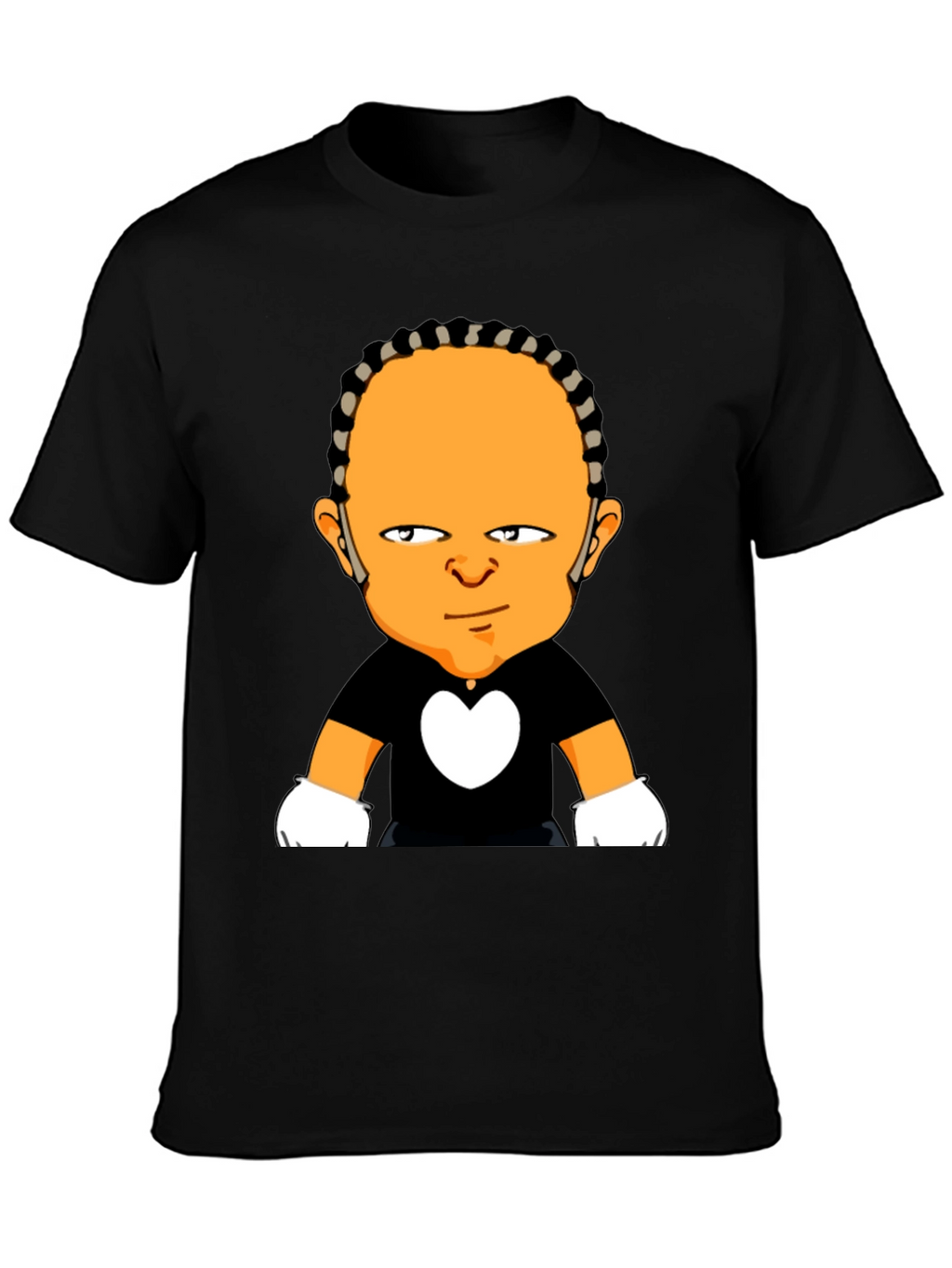 Cartoon Character Graphic Black T-Shirt