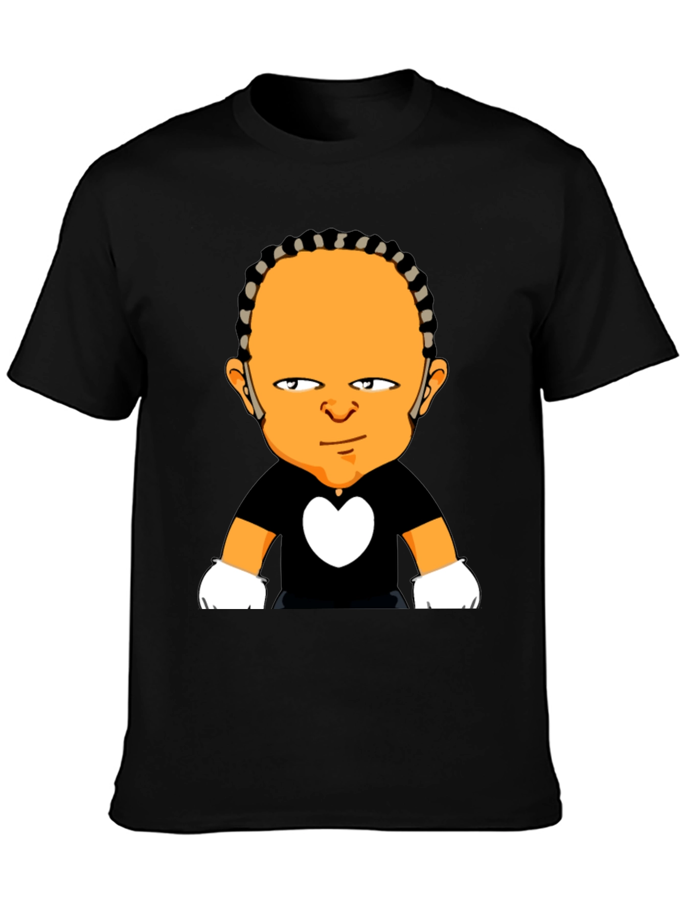 Cartoon Character Graphic Black T-Shirt