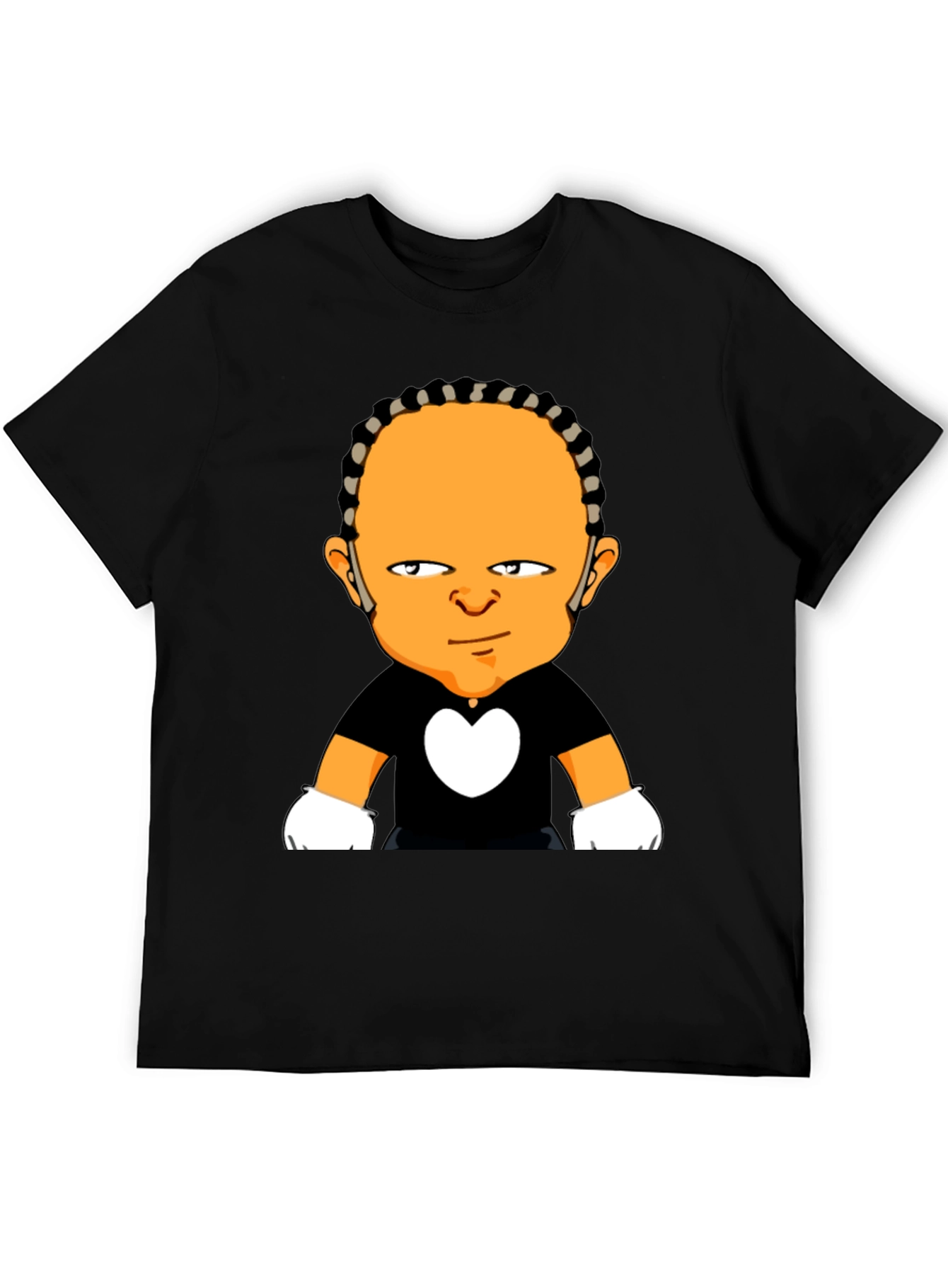 Cartoon Character Graphic Black T-Shirt