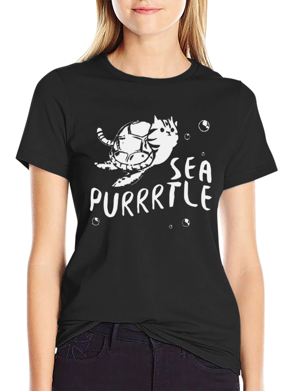 Sea Purrtle T-Shirt: Cat Turtle Graphic Tee
