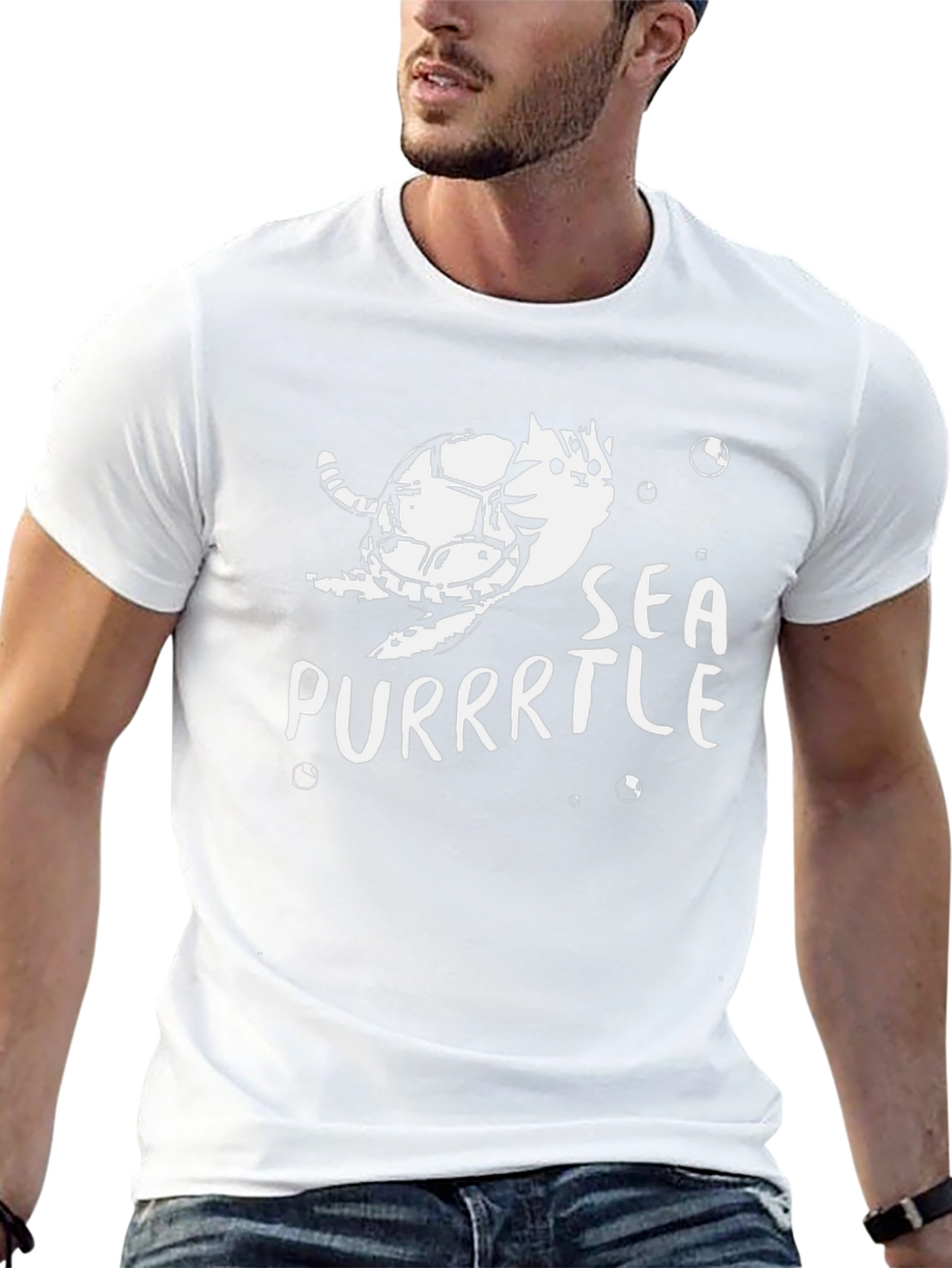 Sea Purrtle T-Shirt: Cat Turtle Graphic Tee