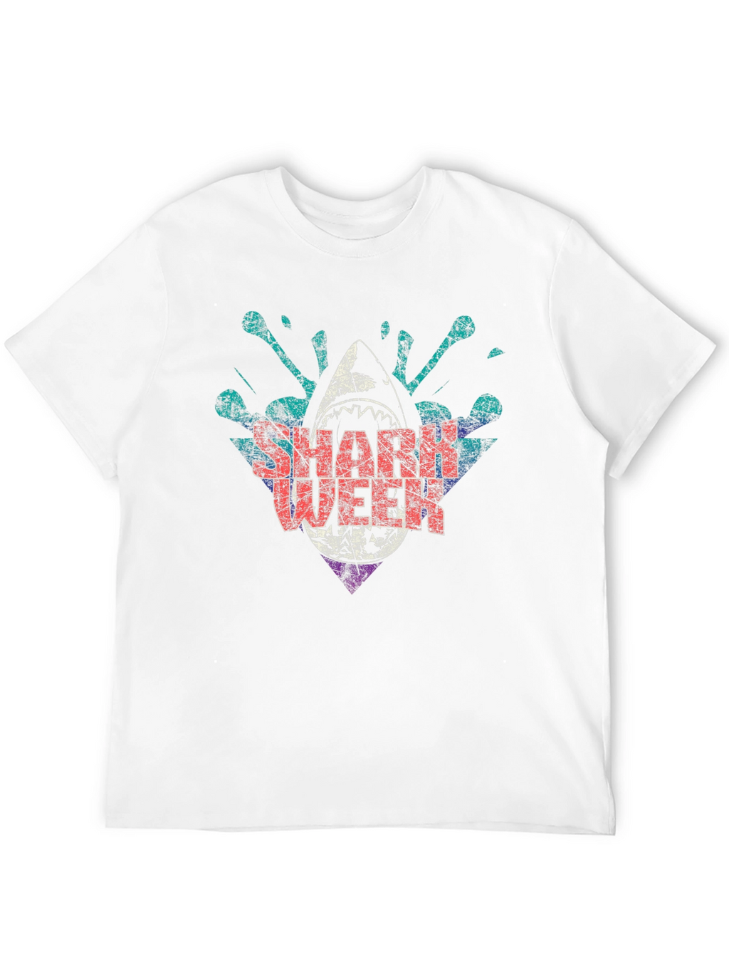 Shark Week Graphic Print Crewneck T-Shirt
