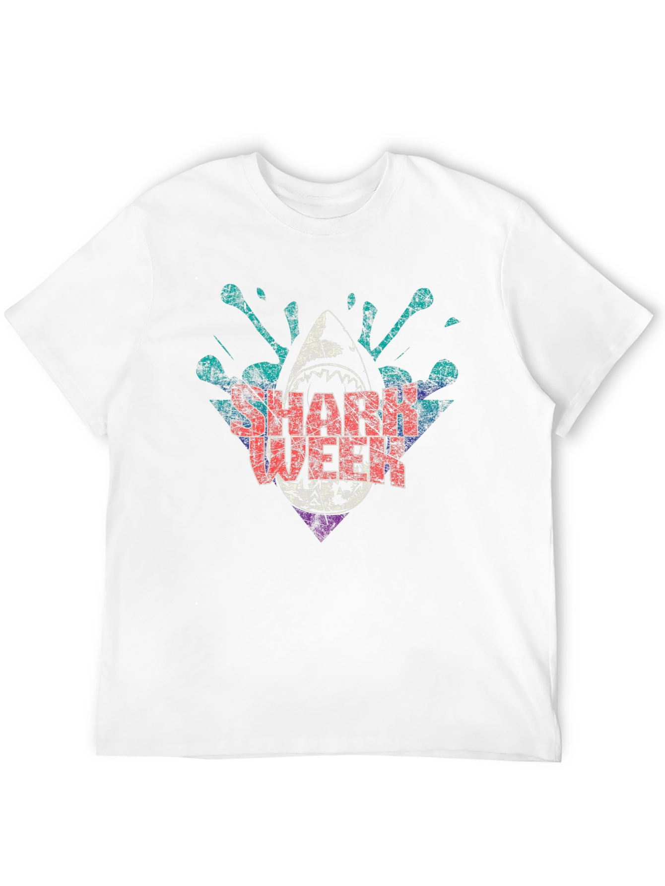 Shark Week Graphic Print Crewneck T-Shirt