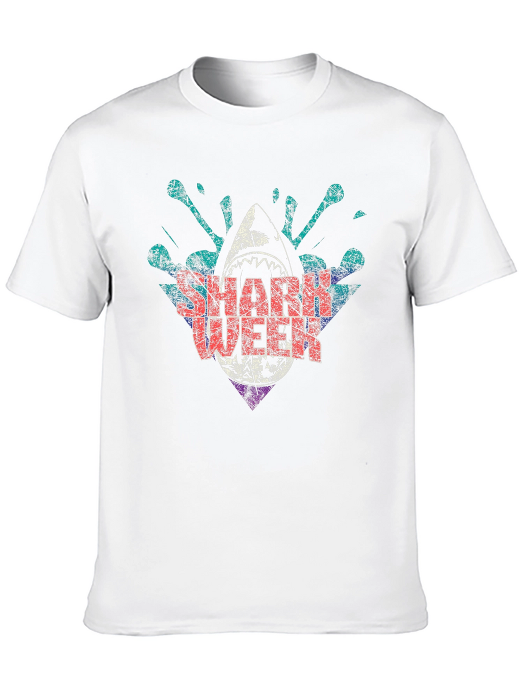 Shark Week Graphic Print Crewneck T-Shirt