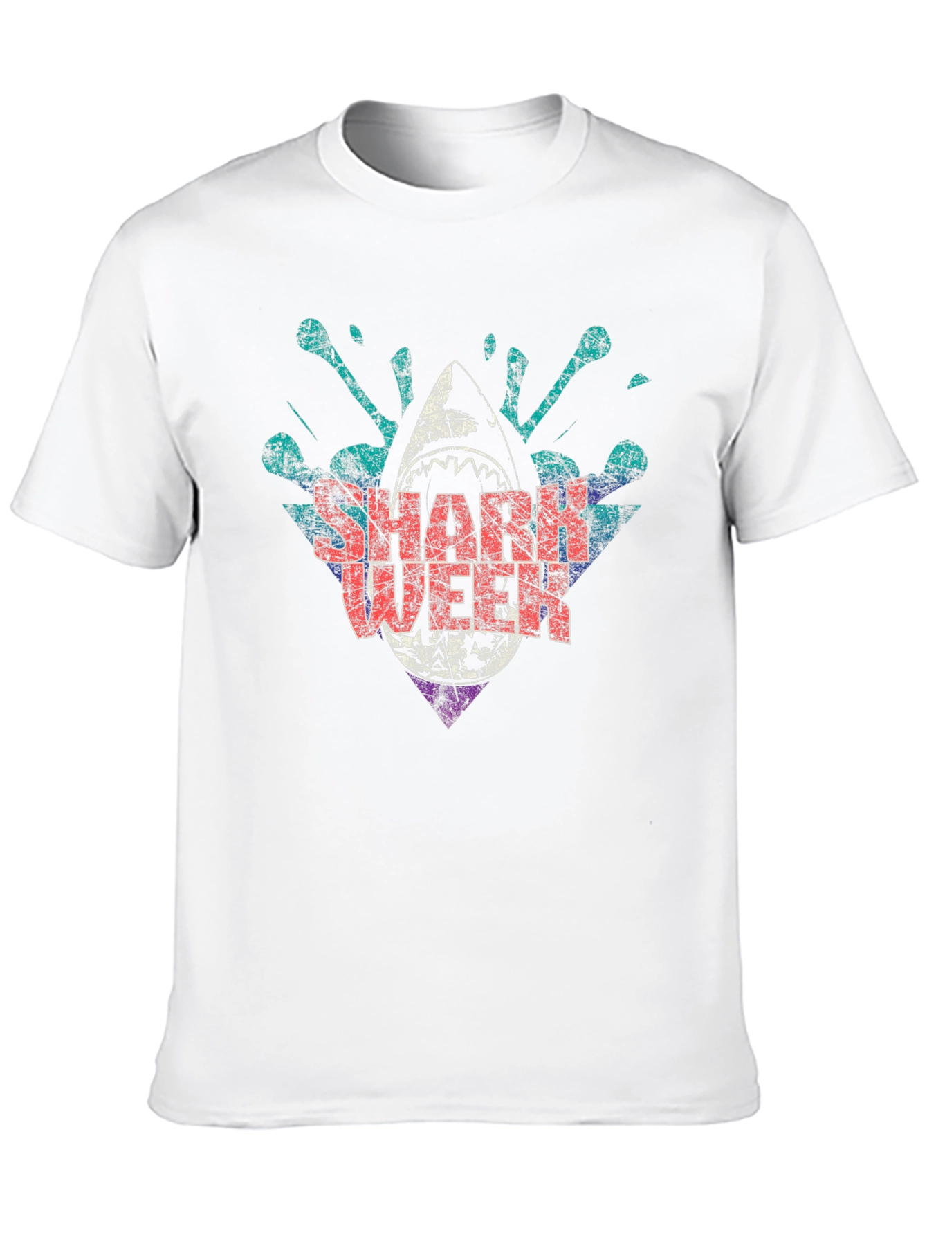 Shark Week Graphic Print Crewneck T-Shirt