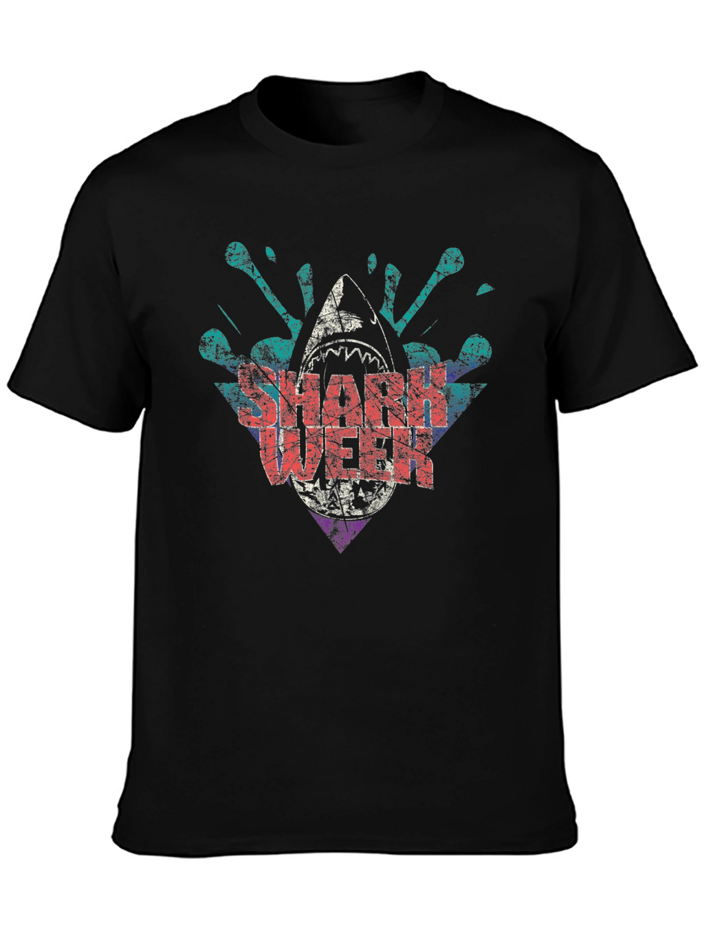 Shark Week Graphic Print Crewneck T-Shirt