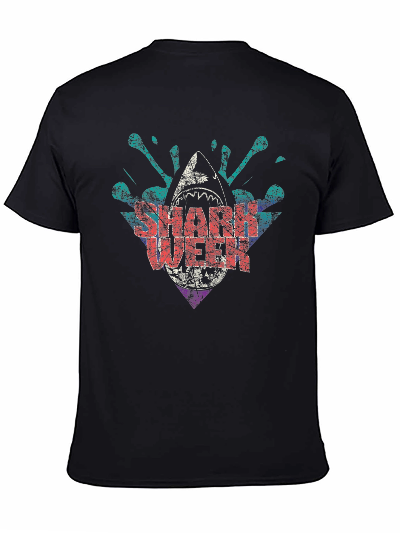 Shark Week Graphic Print Crewneck T-Shirt