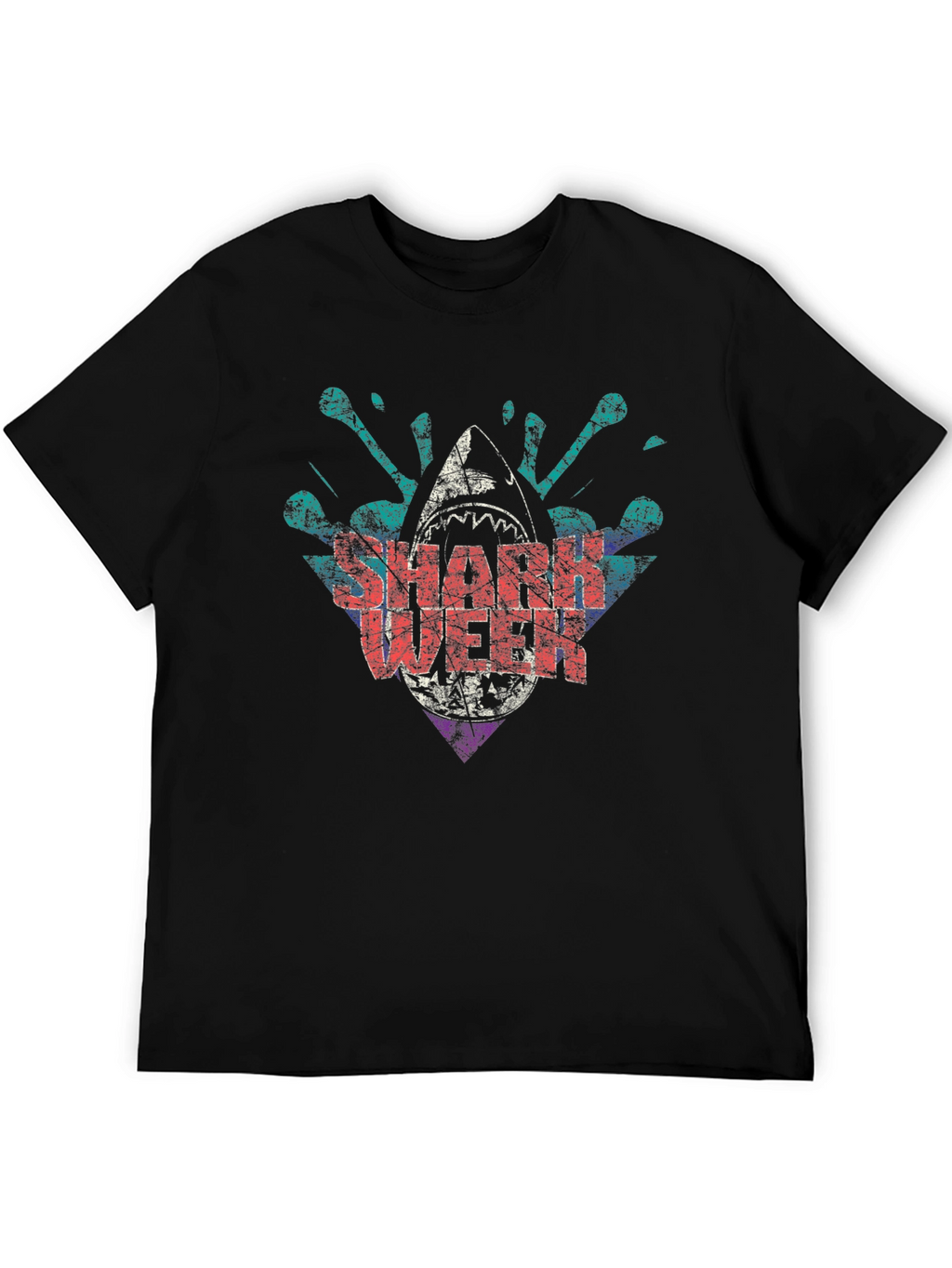Shark Week Graphic Print Crewneck T-Shirt