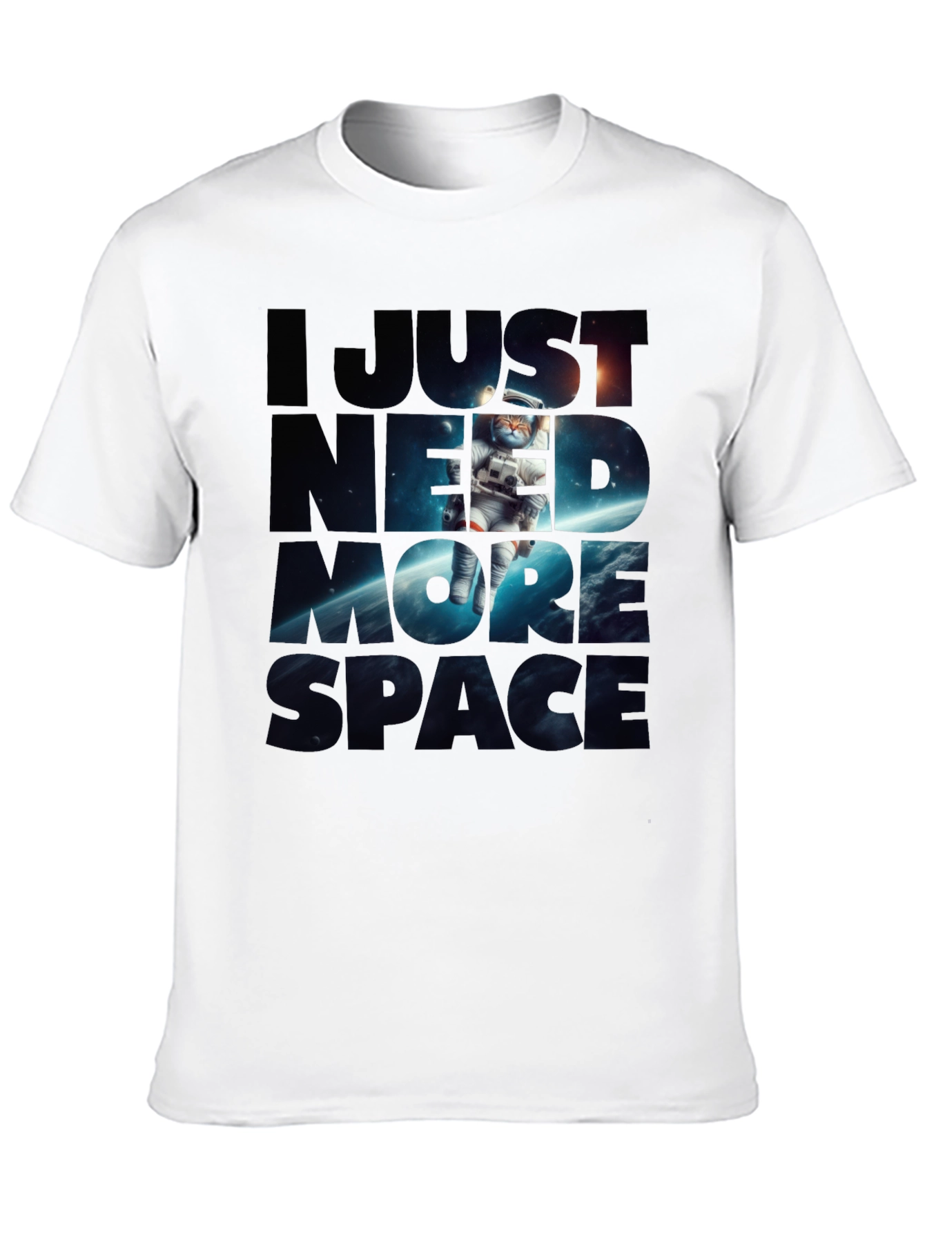 I Need More Space Cat Astronaut Graphic Tee