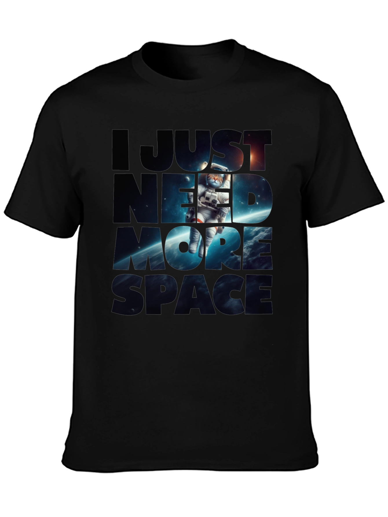 I Need More Space Cat Astronaut Graphic Tee