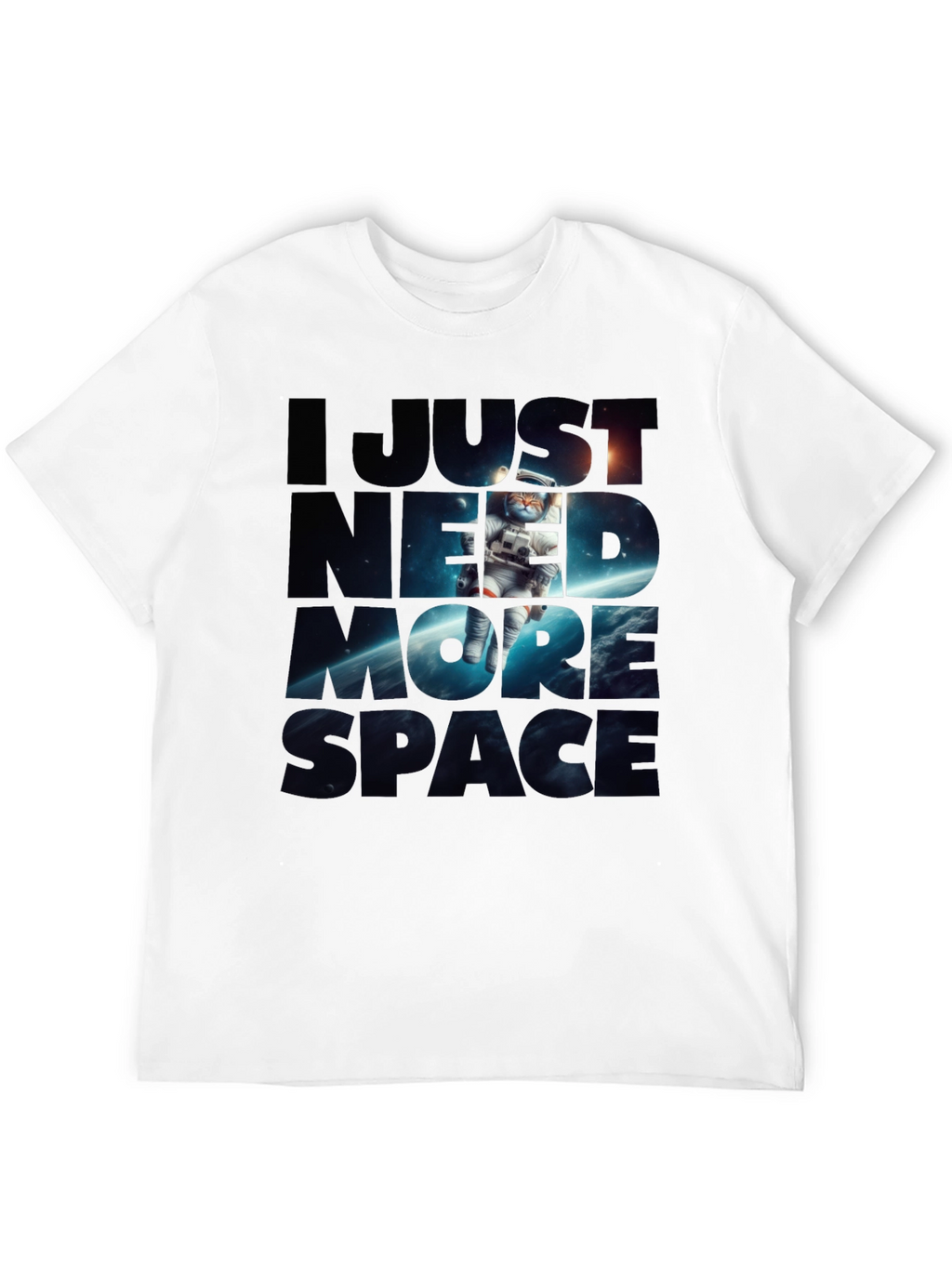 I Need More Space Cat Astronaut Graphic Tee