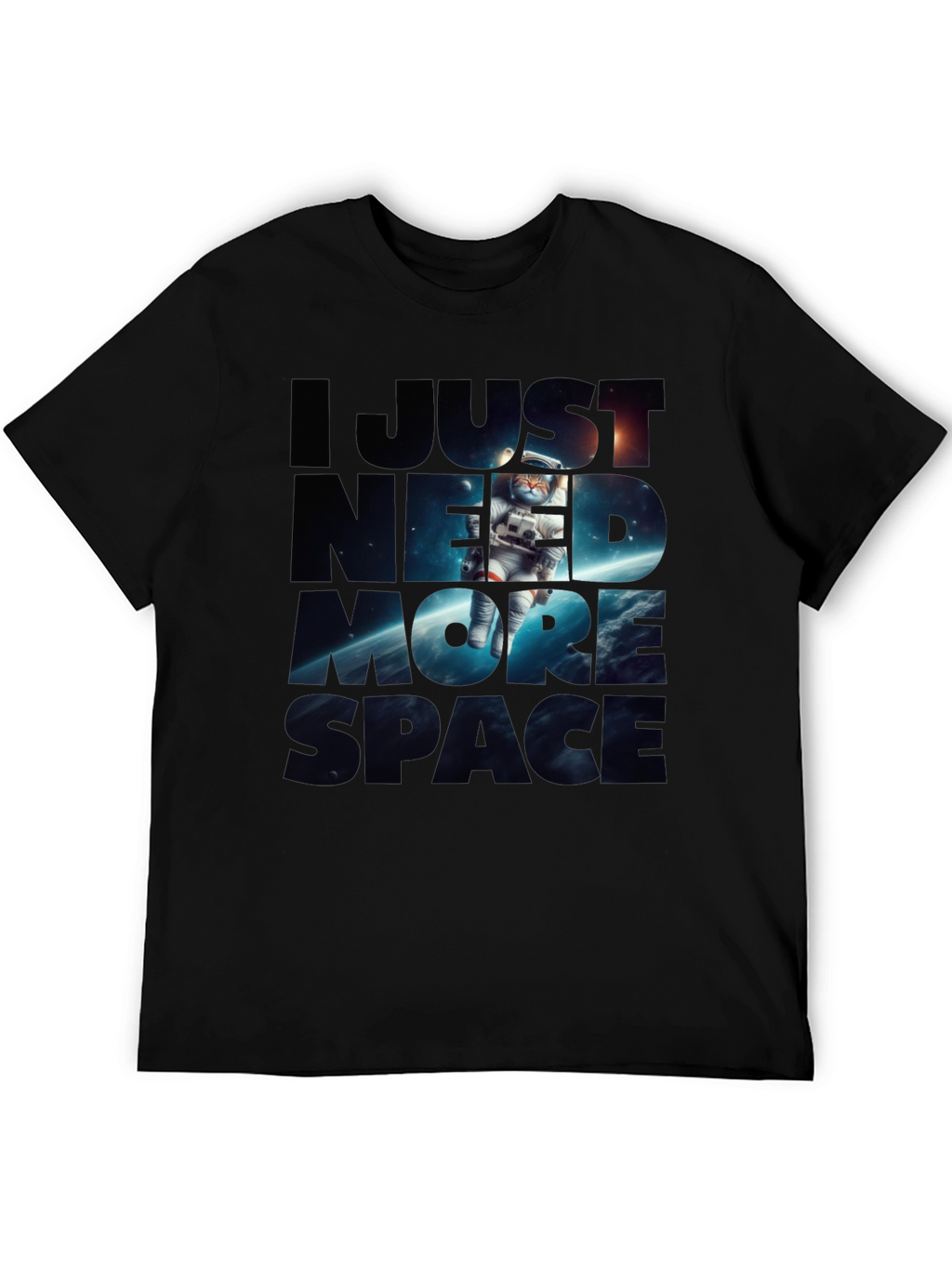 I Need More Space Cat Astronaut Graphic Tee