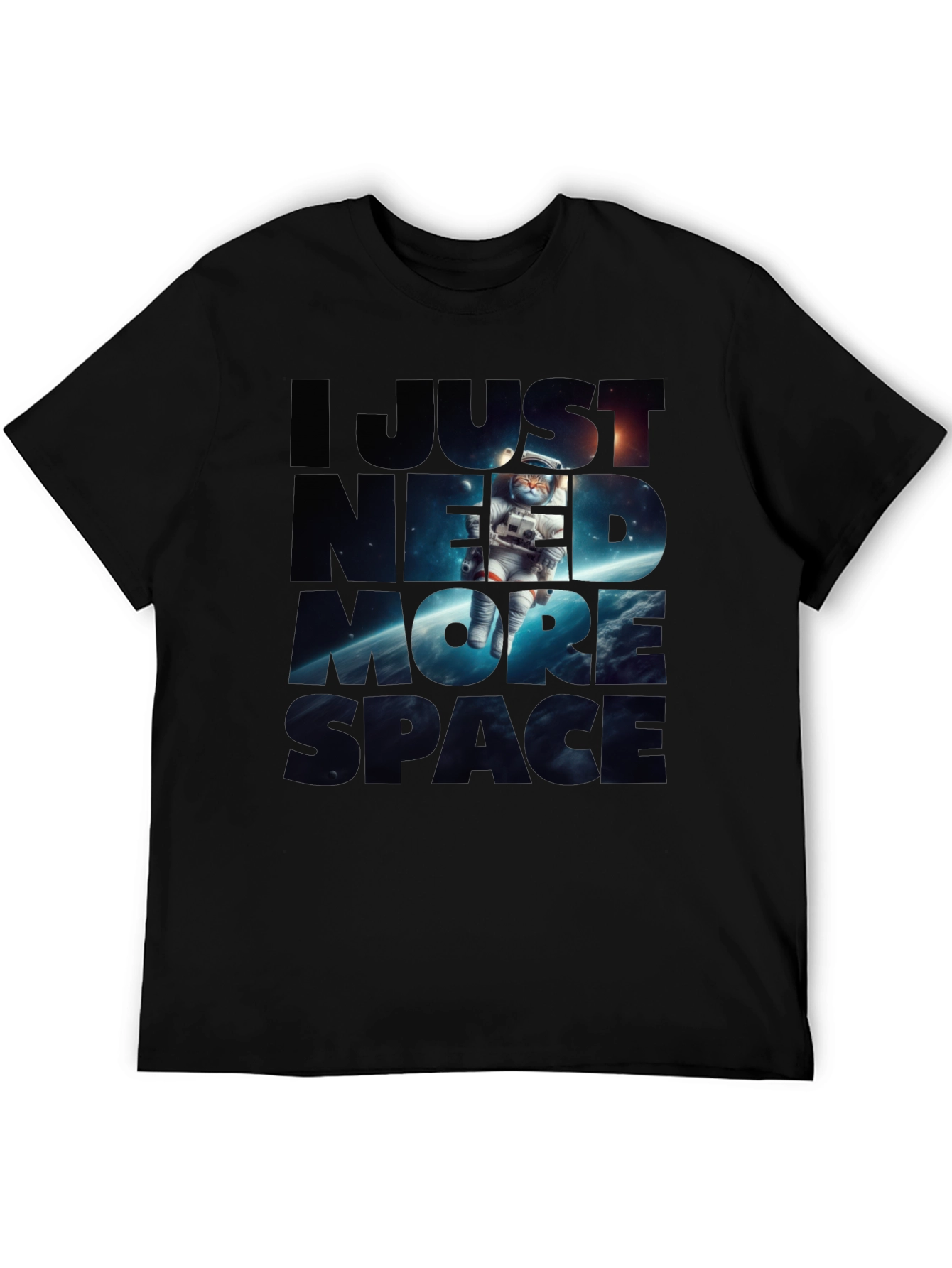 I Need More Space Cat Astronaut Graphic Tee