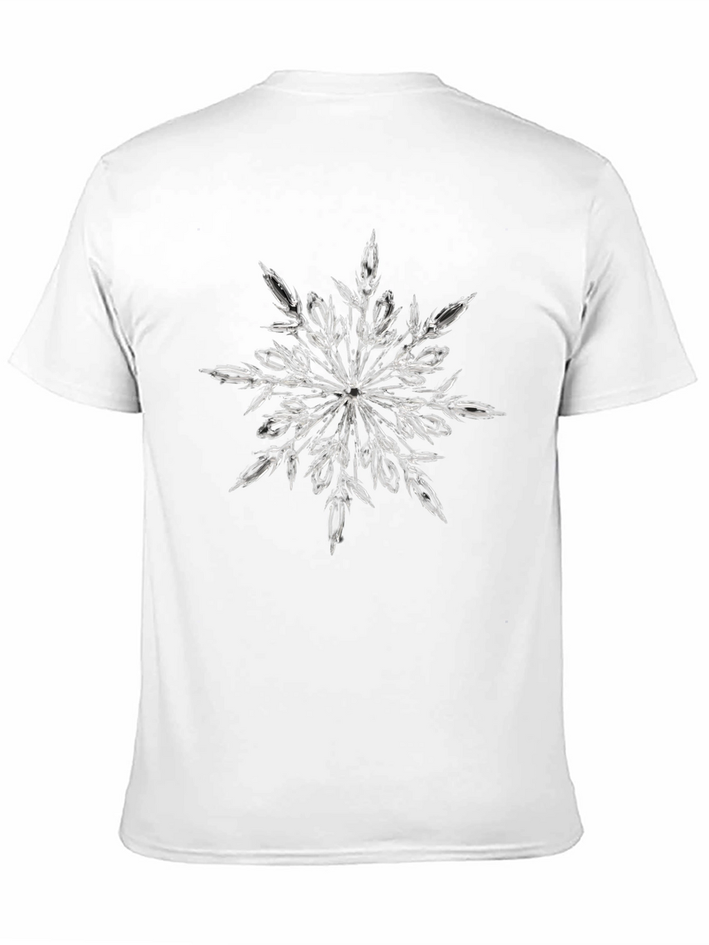 Snowflake Graphic Print Black T-Shirt
