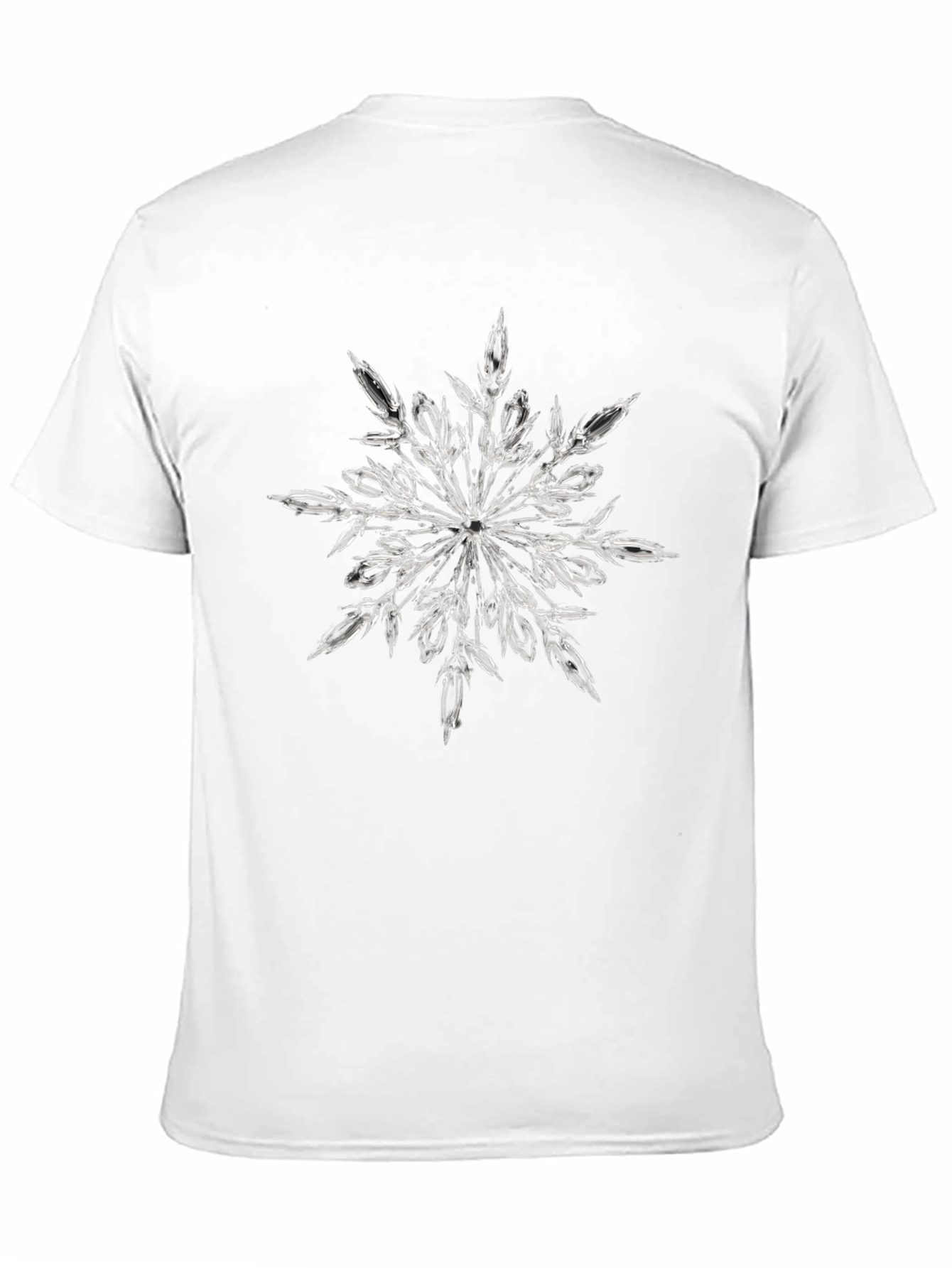 Snowflake Graphic Print Black T-Shirt