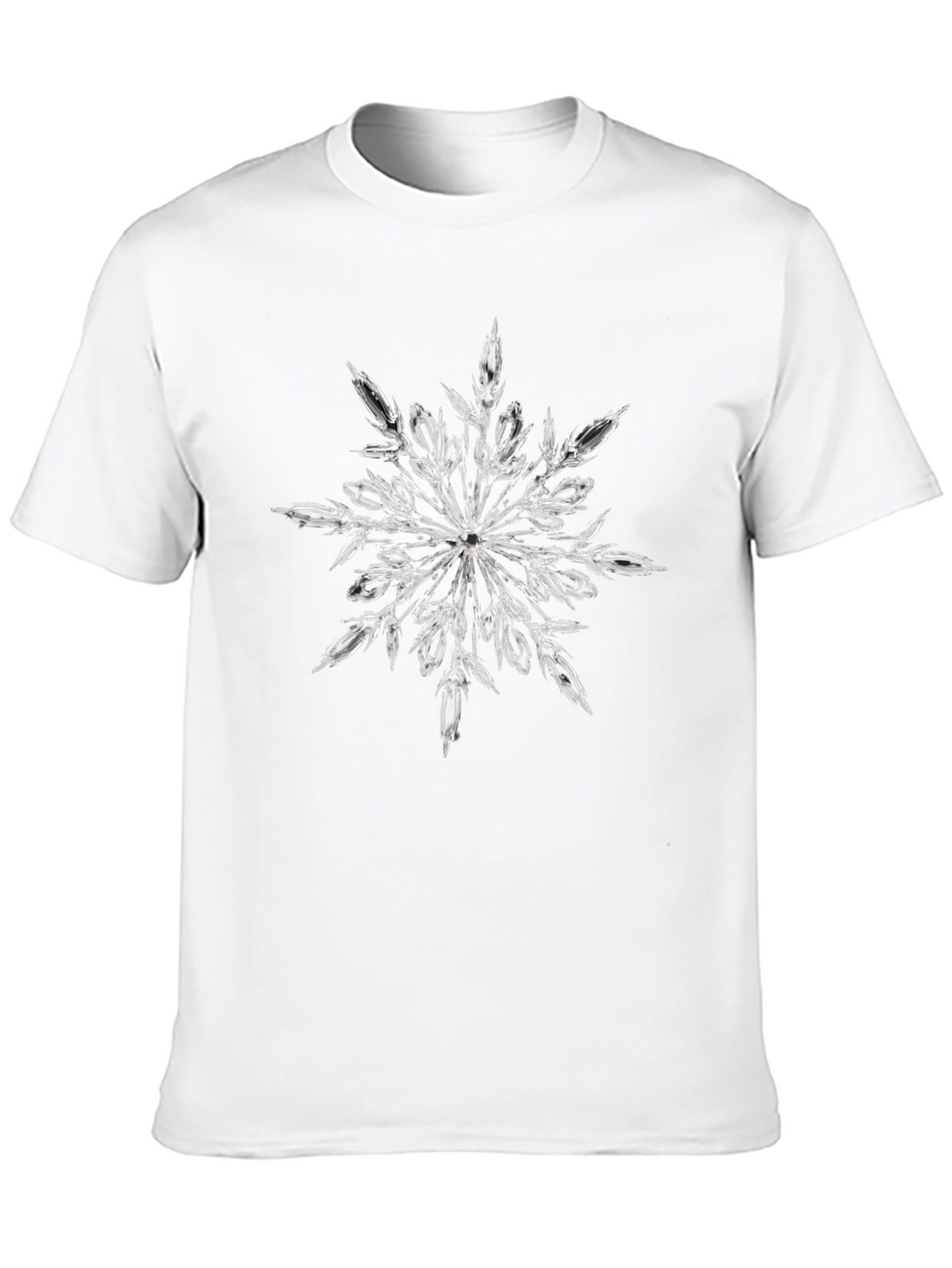 Snowflake Graphic Print Black T-Shirt