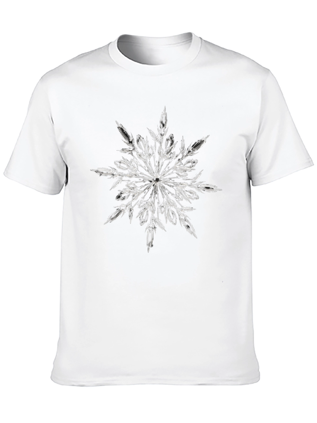 Snowflake Graphic Print Black T-Shirt