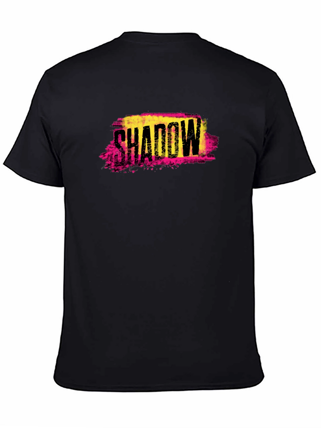 Shadow Graphic Print Black T-Shirt