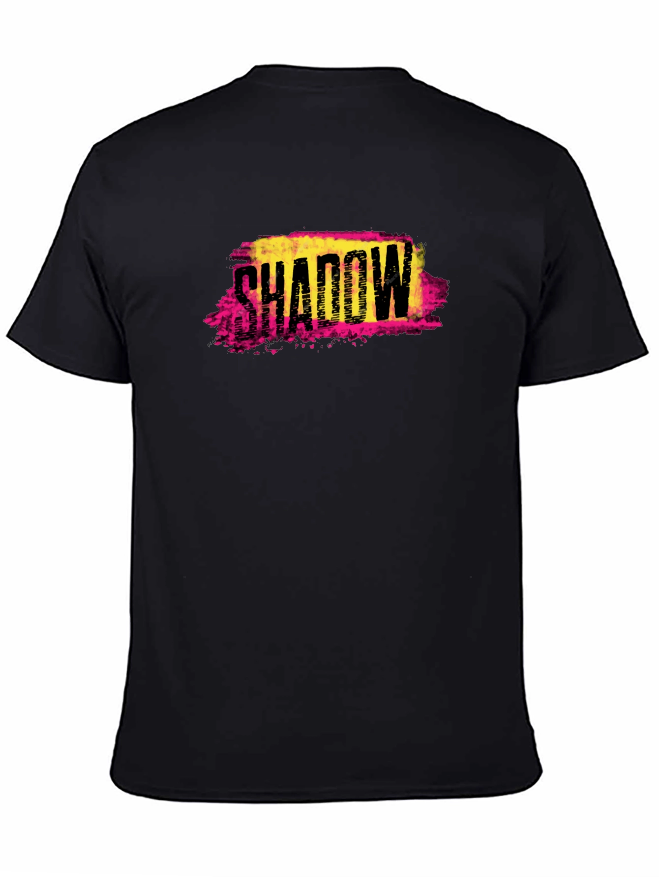 Shadow Graphic Print Black T-Shirt