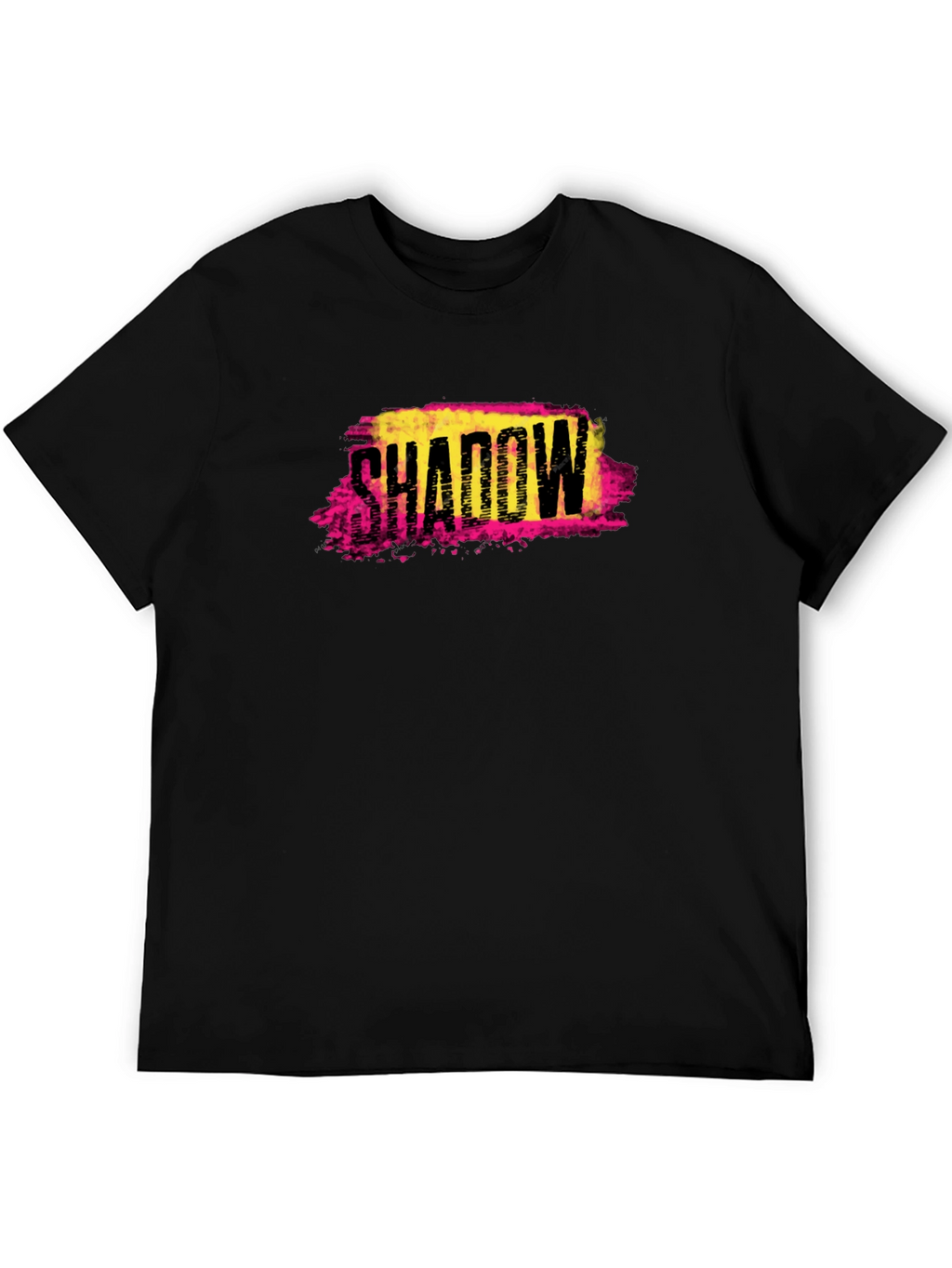 Shadow Graphic Print Black T-Shirt
