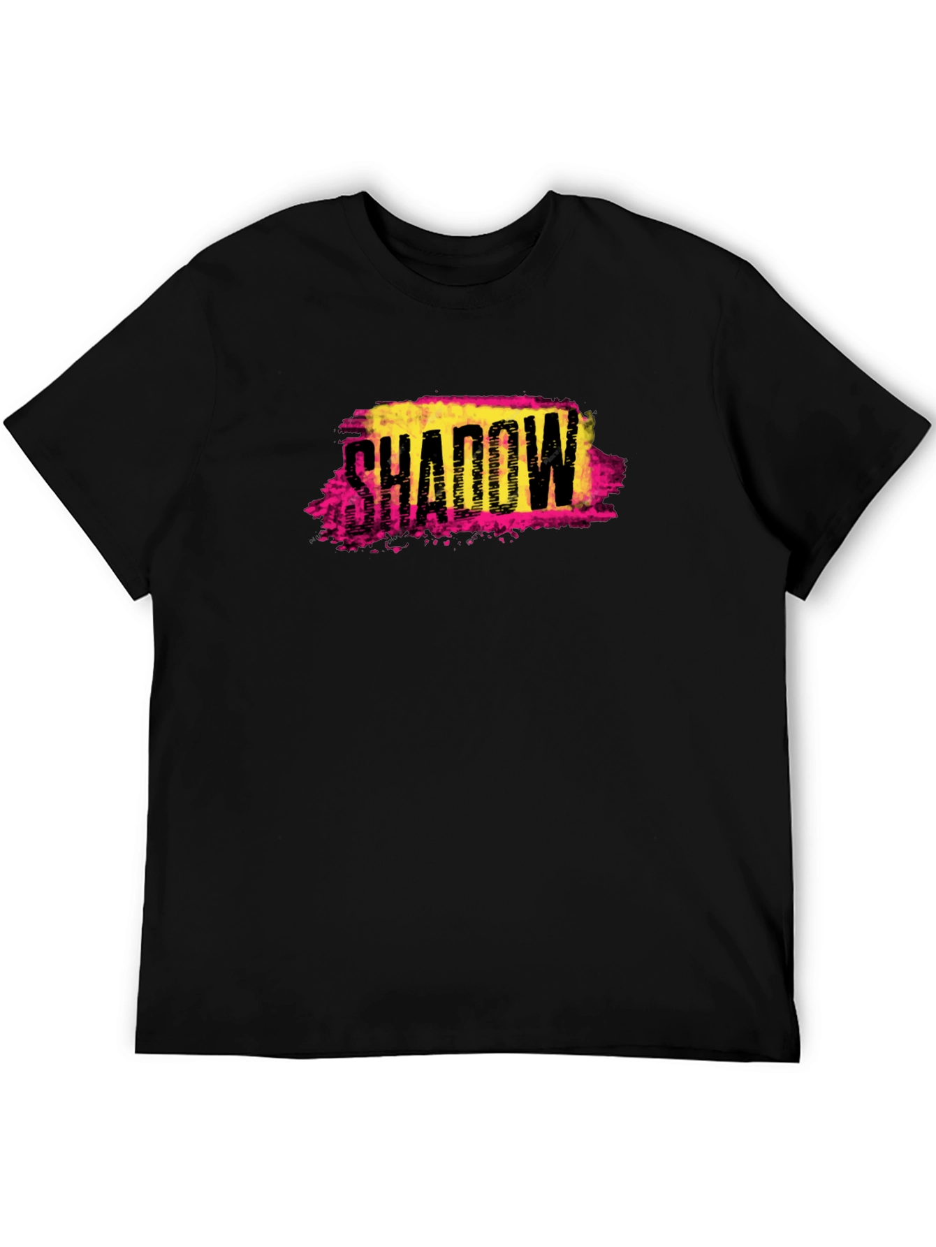 Shadow Graphic Print Black T-Shirt